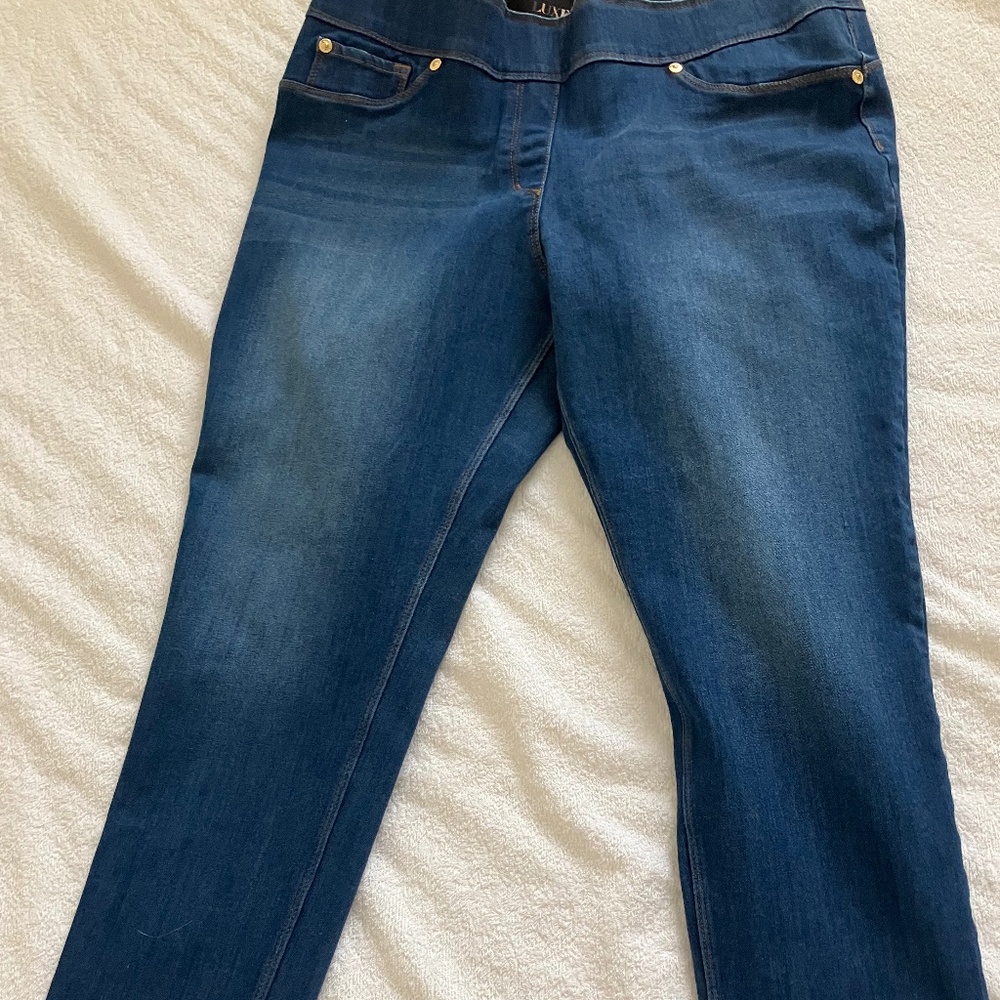 Luxe Denim 360 4 way blue stretch skinny PL/G 14/16